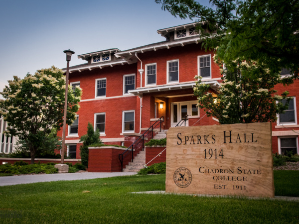 Chadron State College historical building - Sparks Hall