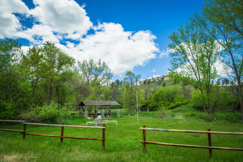 Picnic Shelter and fence at Coffee Park