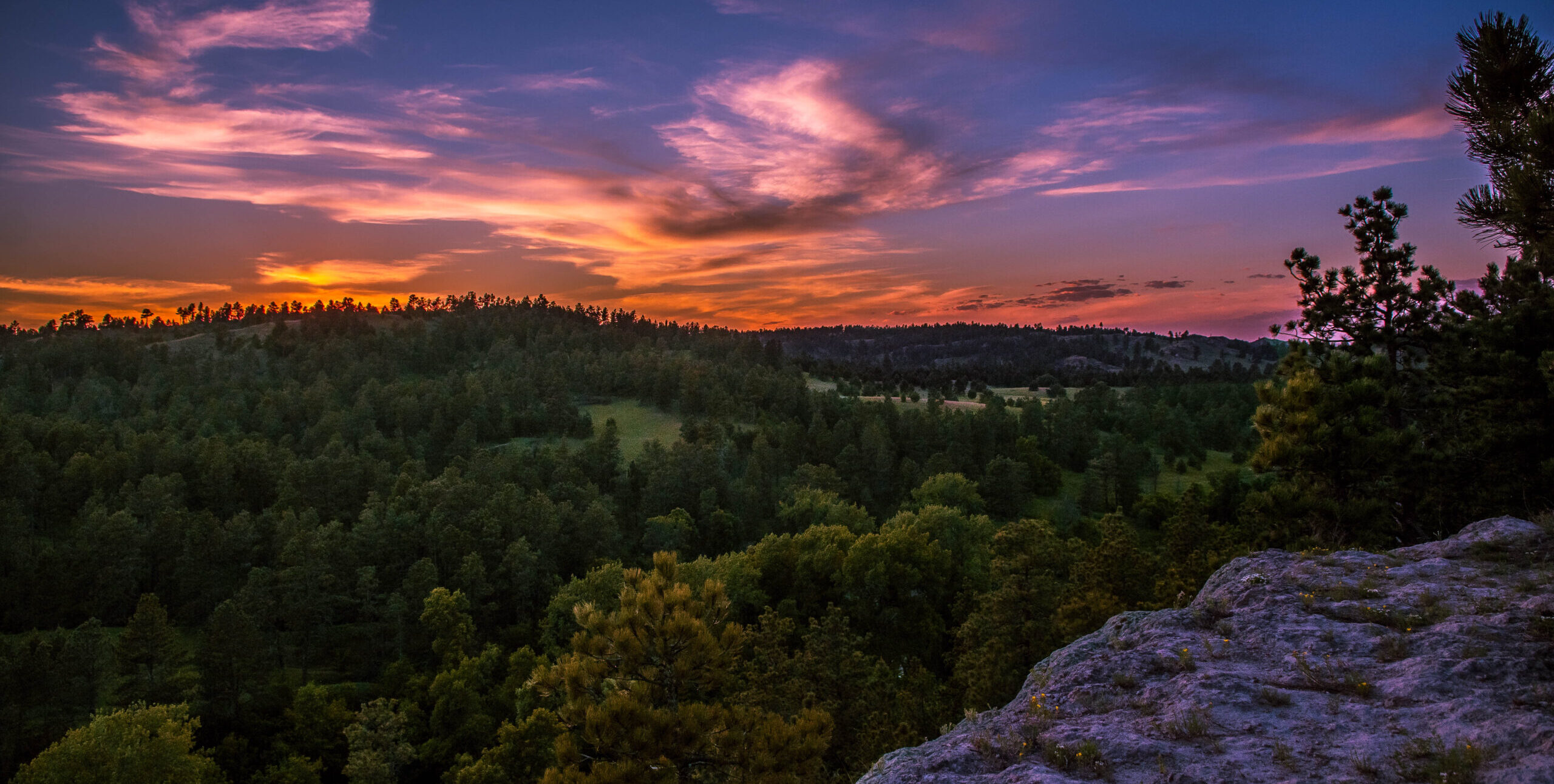 Nebraska National Forest at sunset