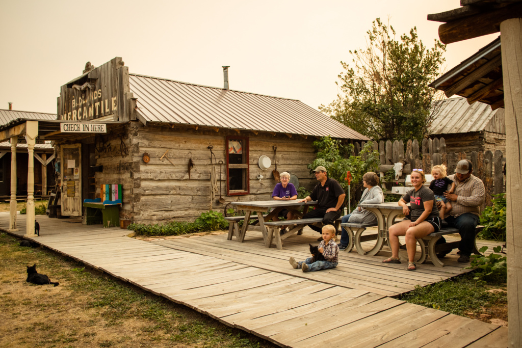 People enjoying High Plains Homestead frontier town