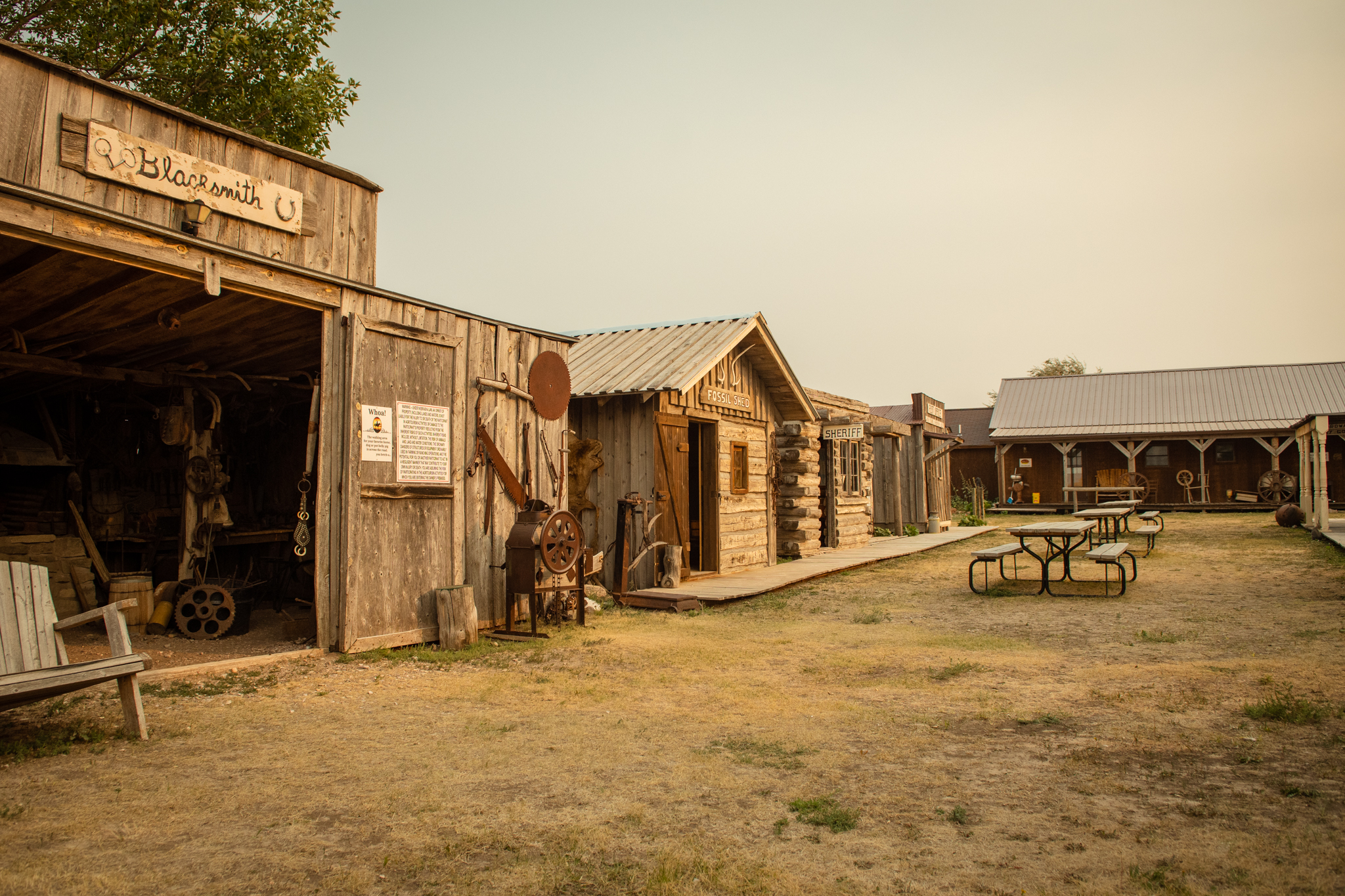 High Plains Homestead frontier town buildings