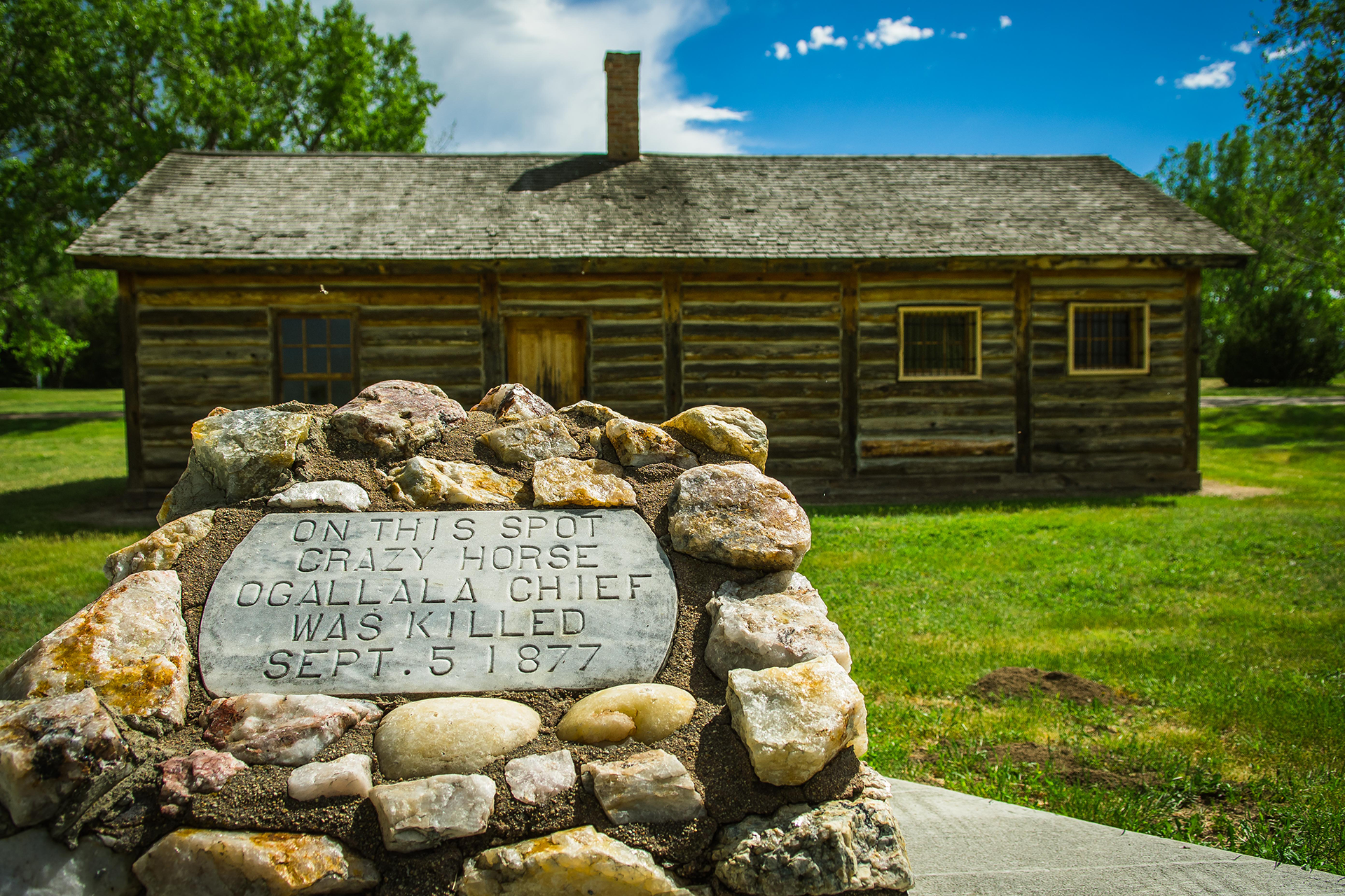 Crazy Horse monument and historical Fort Robinson building