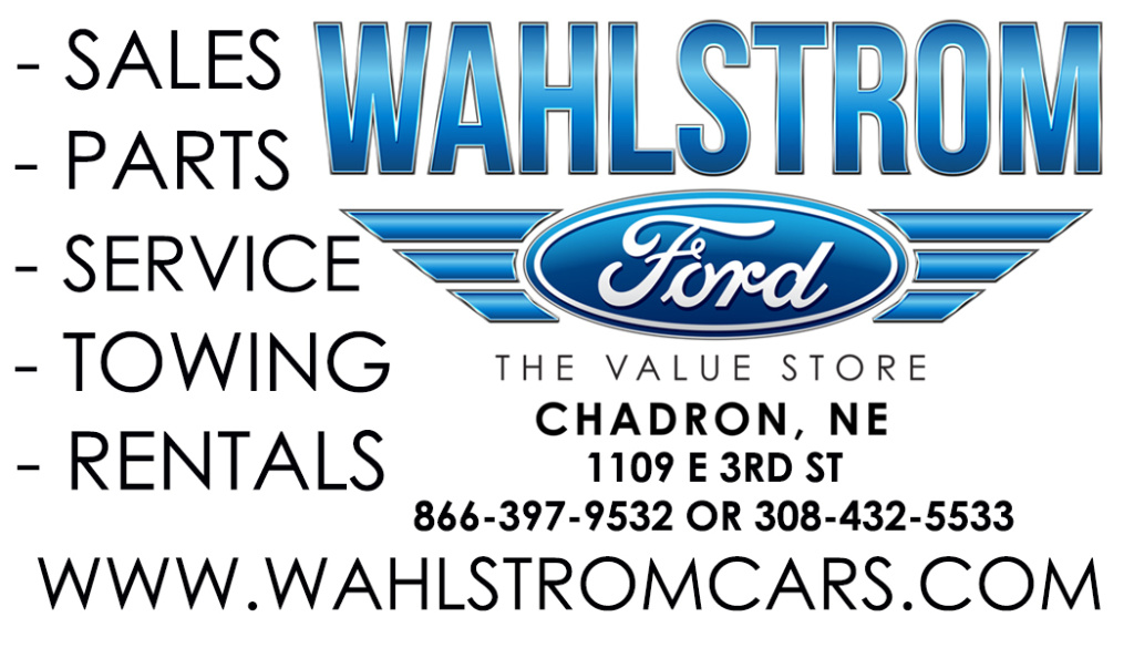Ad for Wahlstrom Ford in Chadron, NE. Visit https://www.wahlstromcars.com/ for more information.