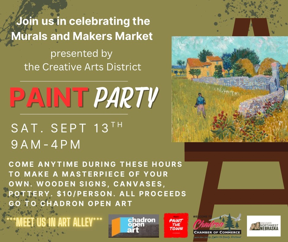 Paint Party flyer.