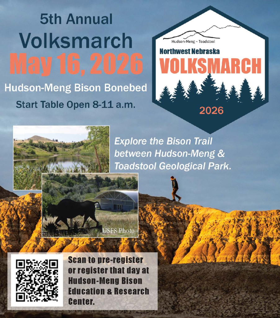 Ad for the Northwest Nebraska Volksmarch. Visit https://discovernwnebraska.com/volksmarch/ for more information.