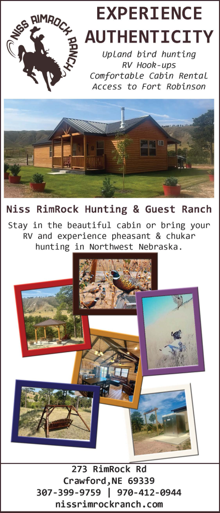 Ad for Niss RimRock Ranch. Visit https://nissrimrockranch.com/ for more information.
